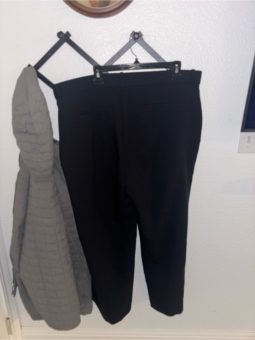 Abercrombie Curve Love Low Rise Wide Leg Trouser Pants Black 34 18R NWT - Picture 4 of 4